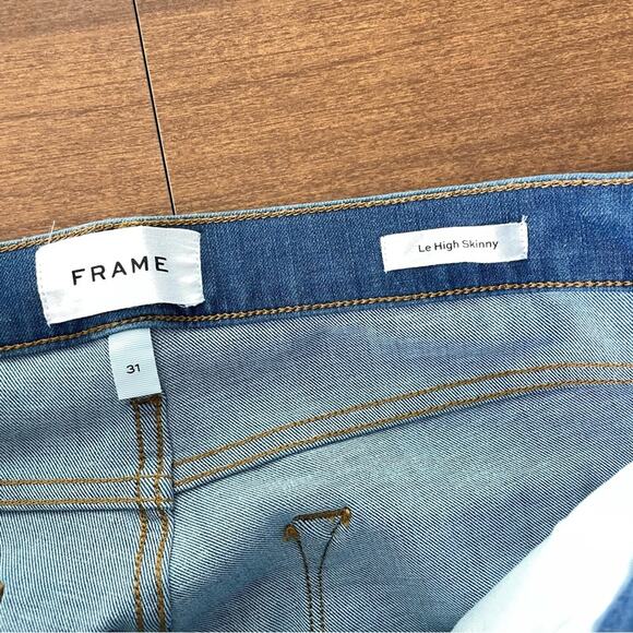 Frame | Women’s 24 Hr Le High Skinny Inez Medium Blue Wash High Rise Stretch 31 - Picture 7 of 13